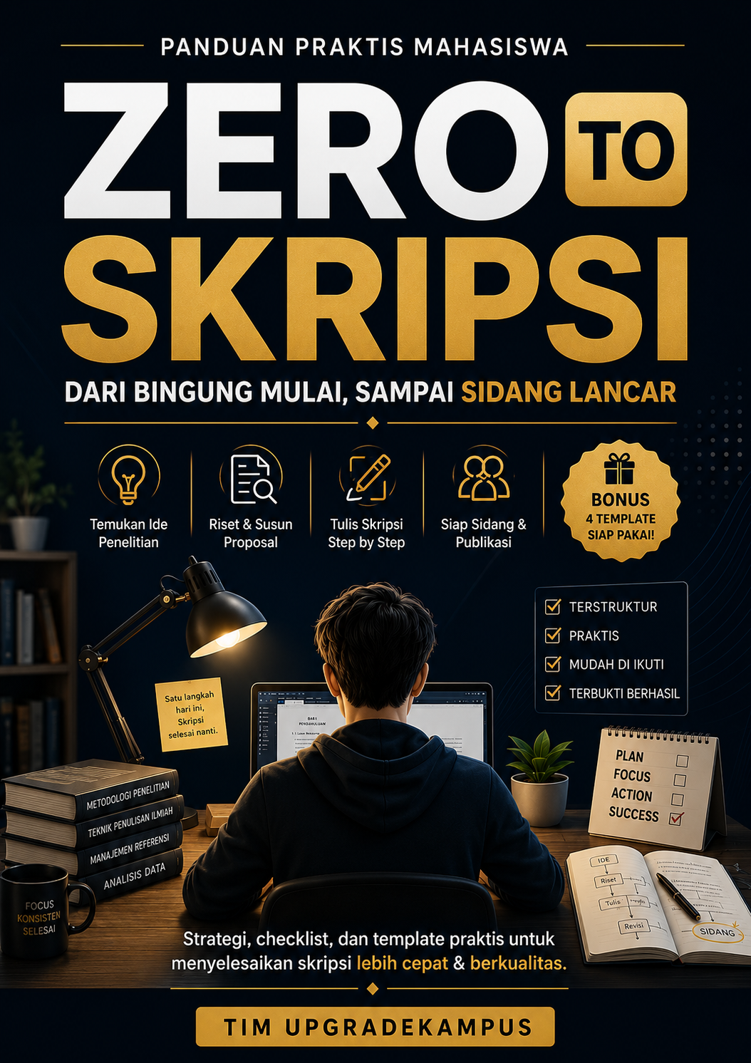 Sampul ebook Zero to Skripsi dari Tim Upgradekampus